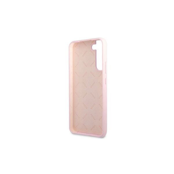 Guess case for Samsung Galaxy S22 Plus GUHCS22MLSLMGLA lavender hardcase Silicone Script Metal Logo 3666339042516