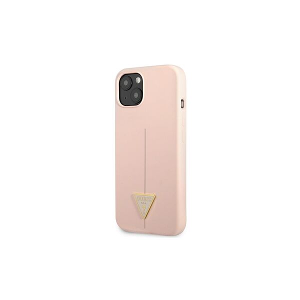 Guess case for iPhone 13 6,1&quot; GUHCP13MSLTGP pink hard case Silicone Triangle Logo 3666339041007
