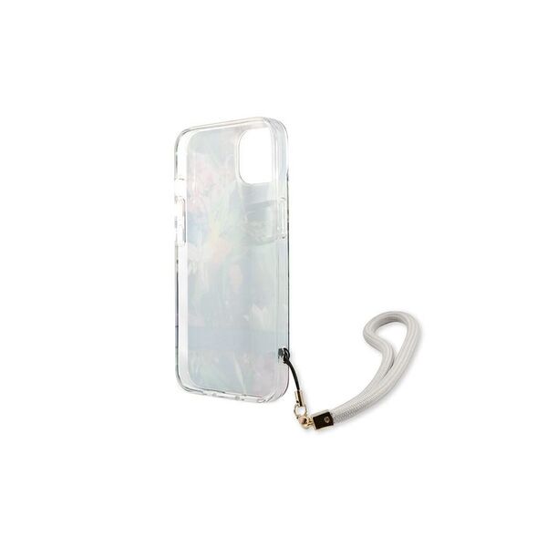 Guess case for iPhone 13 6,1&quot; GUHCP13MHFLSB hard case blue Flower Cord 3666339040444