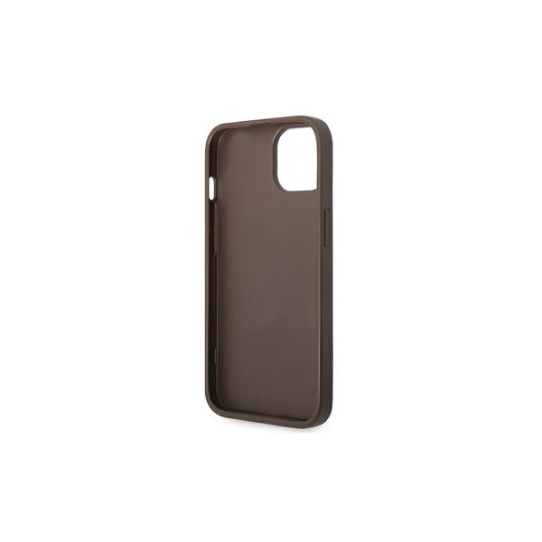 Guess case for iPhone 14 Pro Max 6,7&quot; GUHCP14XG4GFBR brown Basic PC/TPU 4G PU case Gold Logo 3666339094102