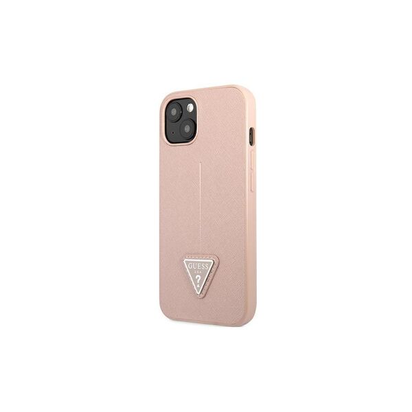 Guess case for iPhone 14 6,1&quot; GUHCP14SPSATLP pink HC Saffiano PU Triangle 3666339065485