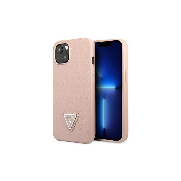 Guess case for iPhone 14 Pro Max 6,7&quot; GUHCP14XPSATLP pink HC Saffiano PU Triangle 3666339065515