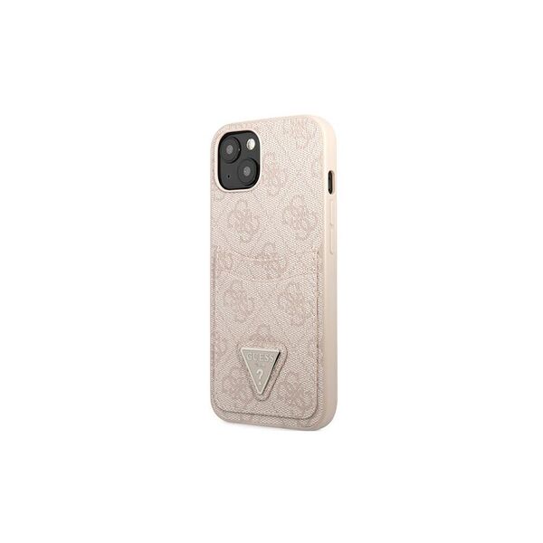 Guess case for iPhone 13 Pro Max 6,7&quot; GUHCP13XP4TPP pink hardcase 4G Triangle Logo Cardslot 3666339047757