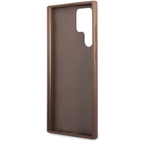 Guess case for Samsung Galaxy S23 Ultra GUHCS23LG4GFBR brown hard case 4G Metal Gold Logo 3666339117009