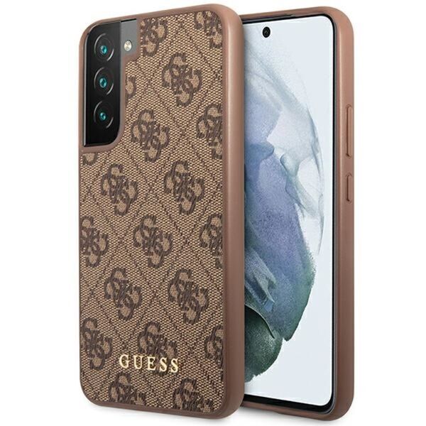 Guess case for Samsung Galaxy S23 GUHCS23SG4GFBR brown hardcase 4G Metal Gold Logo 3666339116989