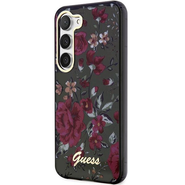 Guess case for Samsung Galaxy S23 GUHCS23SHCFWSA khaki HC IML Flower 3666339117252
