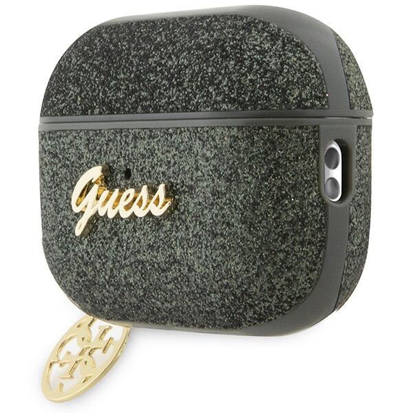 Guess case for AirPods Pro 2 GUAP2GLGSHA khaki PU Glitter Flake 4G 3666339110970