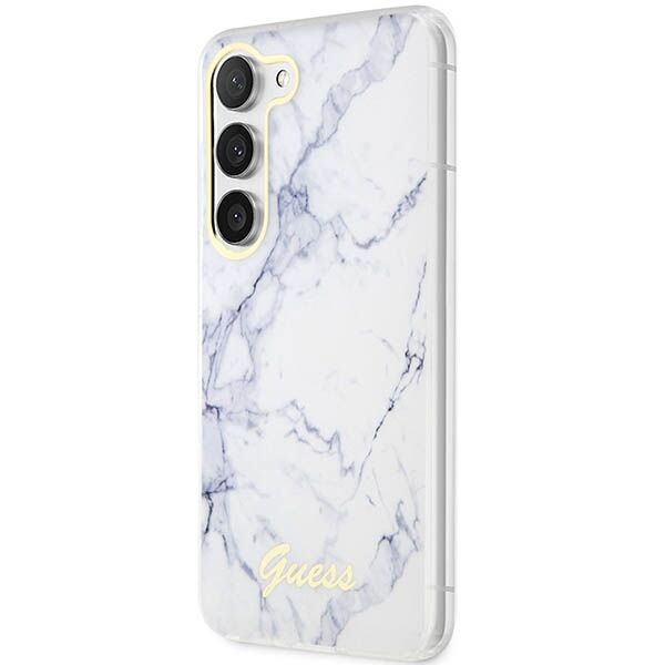 Guess case for Samsung Galaxy S23 GUHCS23SPCUMAH white HC PU/TPU Marble 3666339117405