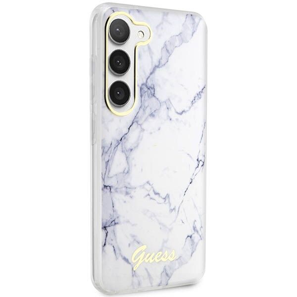 Guess case for Samsung Galaxy S23 GUHCS23SPCUMAH white HC PU/TPU Marble 3666339117405