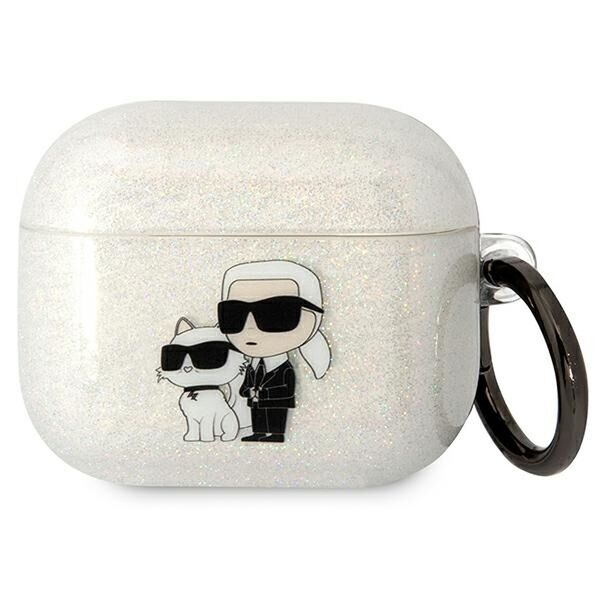 Karl Lagerfeld case for Airpods 3 KLA3HNKCTGT transparent Gliter Karl&Choupette 3666339088125