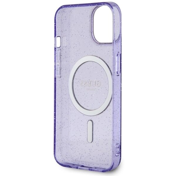 Guess case for iPhone 14 6,1&quot; GUHMP14SHCMCGU purple hardcase Magsafe IML Glitter Gold 3666339125660