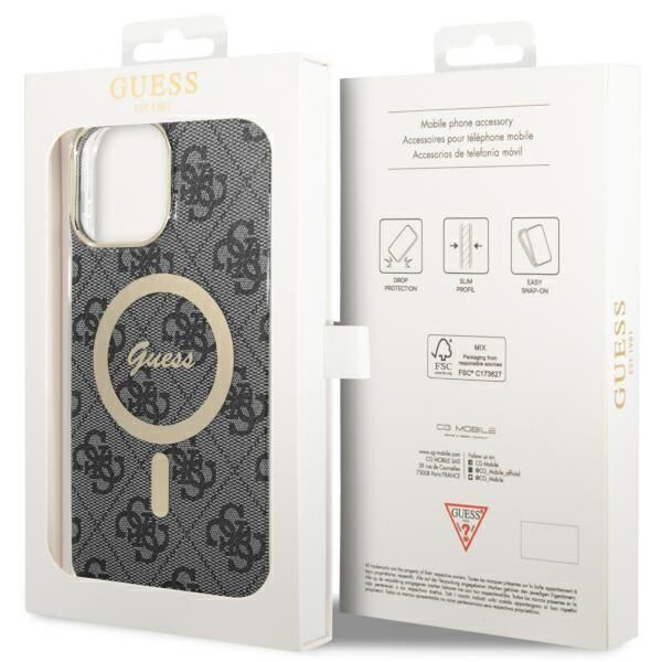 Guess case for iPhone 13 Pro Max 6,7&quot; GUHMP13XH4STK black hardcase Magsafe IML 4G 3666339126827
