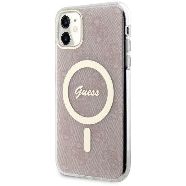 Guess case for iPhone 11 GUHMN61H4STP pink hardcase Magsafe IML 4G 3666339127343