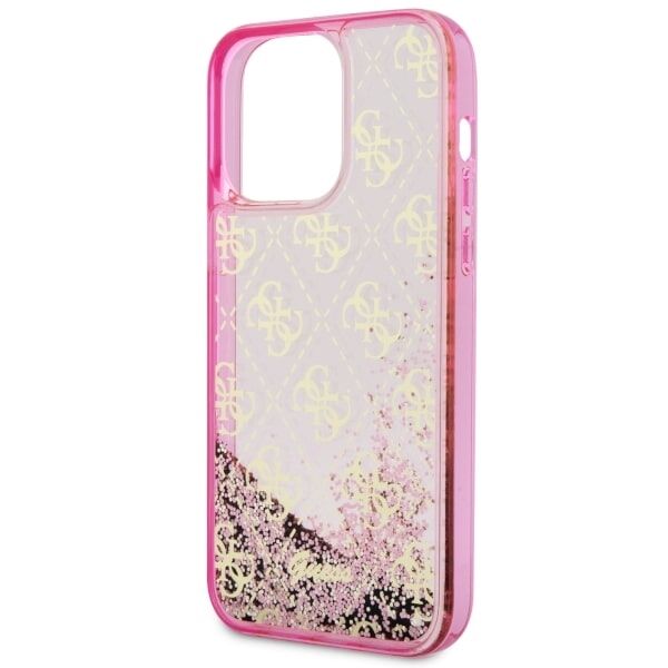Guess case for iPhone 14 Pro Max 6,7&quot; GUHCP14XLC4PSGP pink hardcase Liquid Glitter 4G Translucent 3666339116262