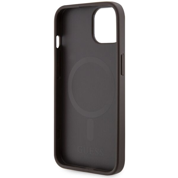 Guess case for iPhone 14 6,1&quot; GUHMP14SP4RPSW brown harcase Magsafe 4G Printed Stripes 3666339119775