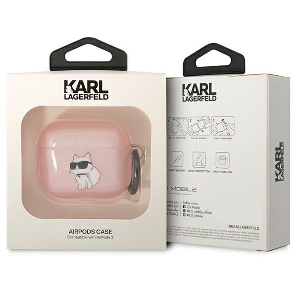 Karl Lagerfeld case for Airpods 3 KLA3HNCHTCP pink Ikonik Choupette 3666339088095