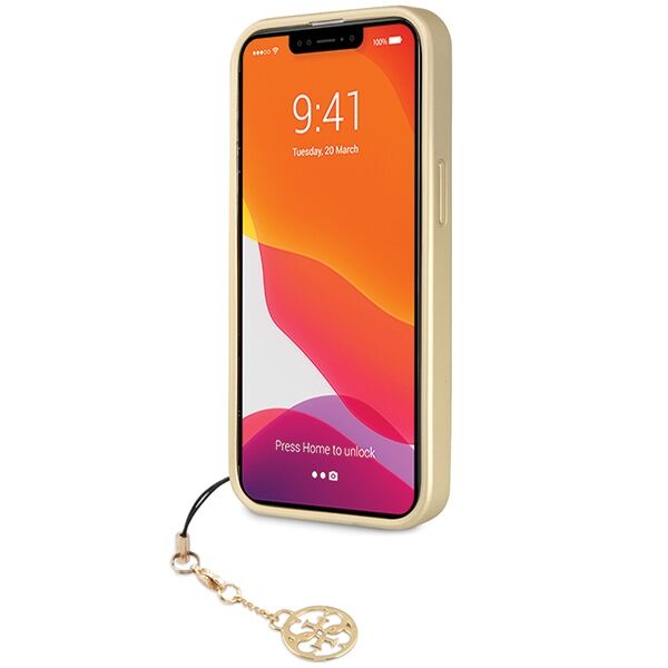 Guess case for iPhone 14 Pro 6,7&quot; GUHCP14XGF4GGR grey HC PU 4G Charm 3666339169893