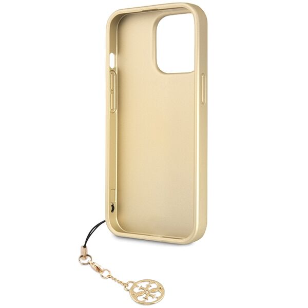 Guess case for iPhone 14 Pro 6,7&quot; GUHCP14XGF4GGR grey HC PU 4G Charm 3666339169893
