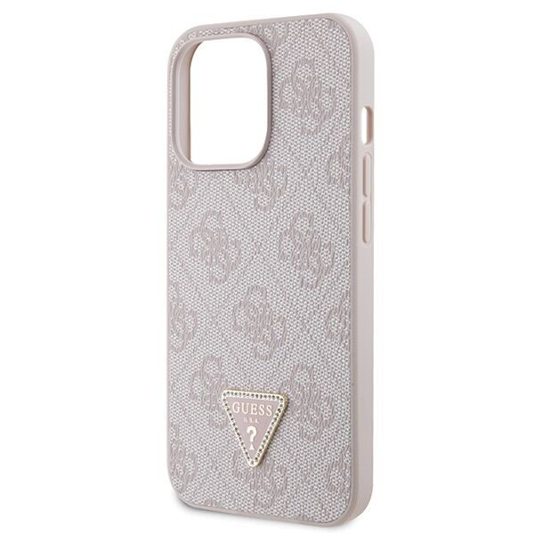 Guess case for iPhone 13 Pro Max 6,7&quot; GUHCP13XP4TDSCPP pink HC PU Leather Metal Logo Strass Crossbody 3666339147174