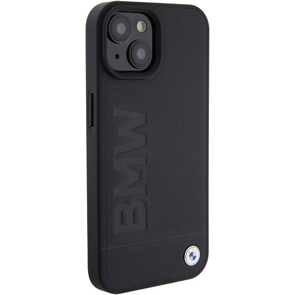 BMW case for iPhone 15 Plus 6,7&quot; BMHMP15MSLLBK black HC Magsafe Leather Hot Stamp 3666339145354
