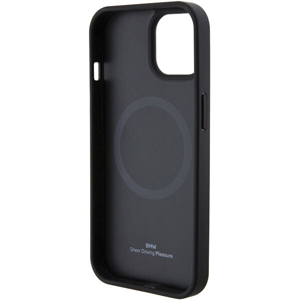 BMW case for iPhone 15 Plus 6,7&quot; BMHMP15MSLLBK black HC Magsafe Leather Hot Stamp 3666339145354