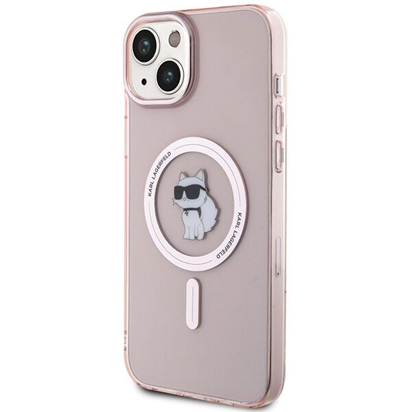 Karl Lagerfeld case for iPhone 15 Plus 6,7&quot; KLHMP15MHFCCNOP pink HC Magsafe IML C 3666339162528