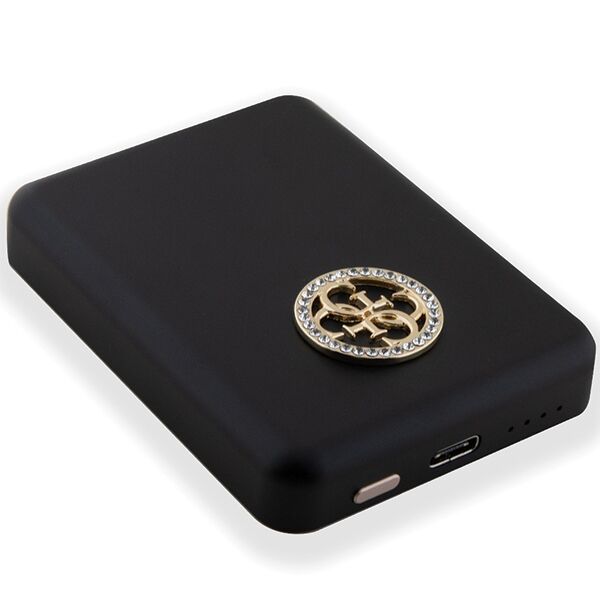 Guess wireless power bank 5W GUPBM3AL4DMK 3000mAh black MagSafe 4G Strassed Metal Logo 3666339170141