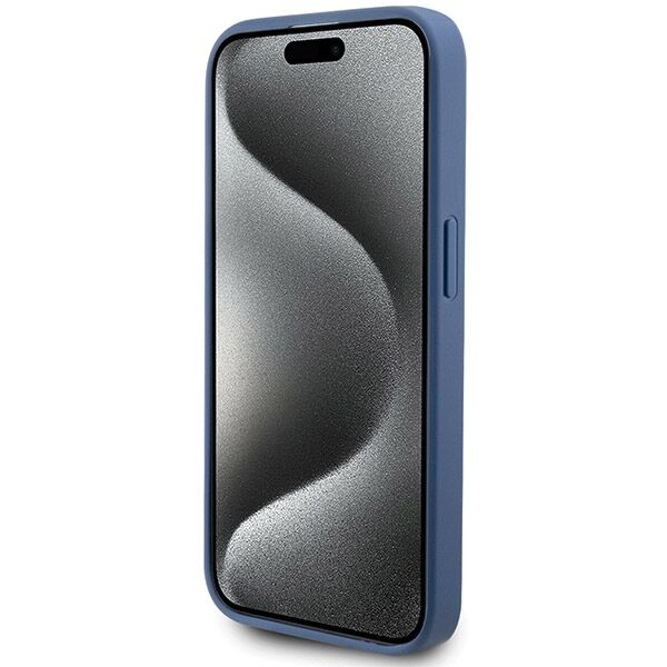 Guess case for iPhone 14 Pro 6,1&quot; GUHMP14LG4GFRB blue HC MAGSAFE PU 4G RING CLASSIC LOGO 3666339226589