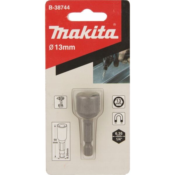 Makita MAKITA MAGNETIC SOCKET 1/4" HEX 13x50mm 13919938 88381433389