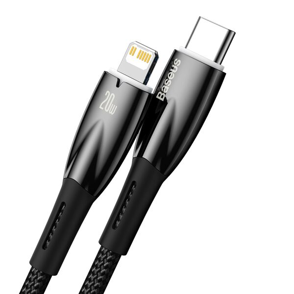 Baseus Glimmer Series Fast Charging Data Cable Type-C to iP 20W 2m Black 6932172617875