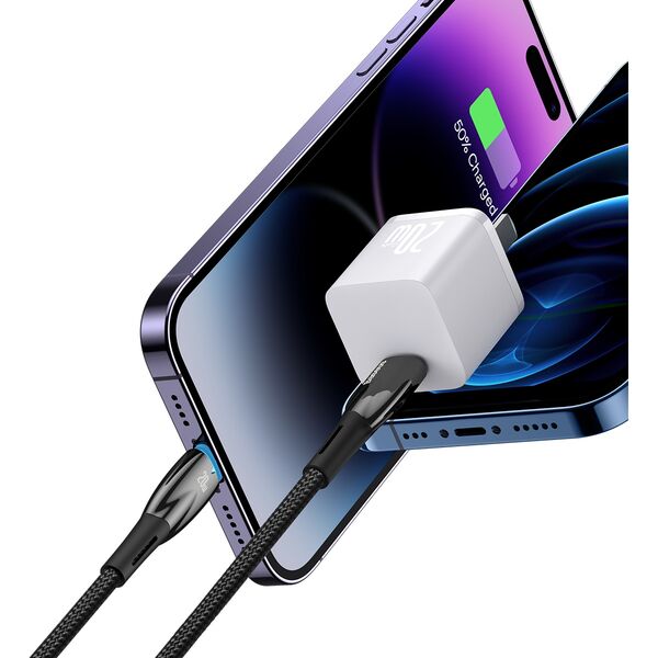 Baseus Glimmer Series Fast Charging Data Cable Type-C to iP 20W 2m Black 6932172617875