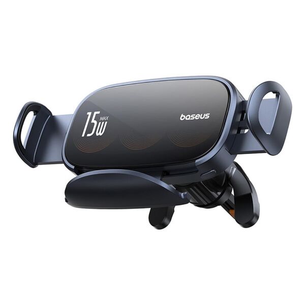 Baseus LightChaser Series Triple-Coil Wireless Charging Electric Car Mount Cluster Black 6932172654306