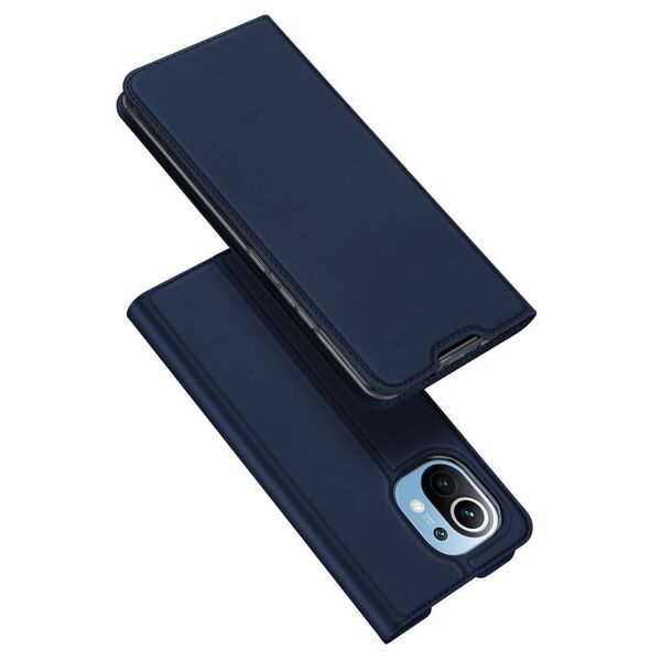 Case XIAOMI MI 11 with a flip Dux Ducis Skin Leather navy blue 6934913053799