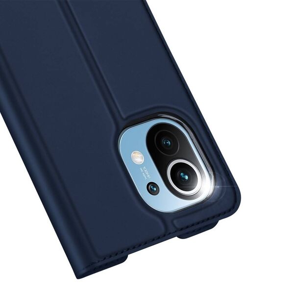 Case XIAOMI MI 11 with a flip Dux Ducis Skin Leather navy blue 6934913053799