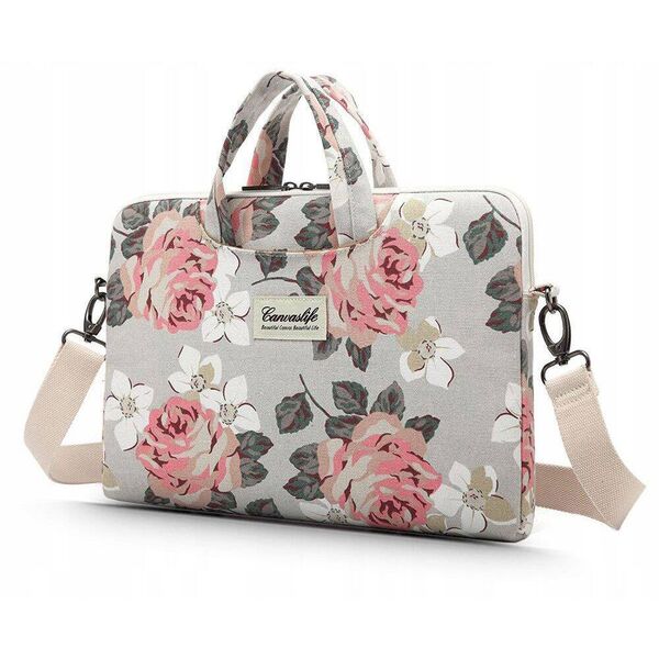 Canvaslife Briefcase Laptop 13-14 White Rose 0795787711170