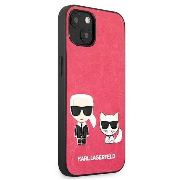 Original Case IPHONE 13 MINI Karl Lagerfeld Hardcase Ikonik Karl & Choupette (KLHCP13SPCUSKCP) pink 3666339027254