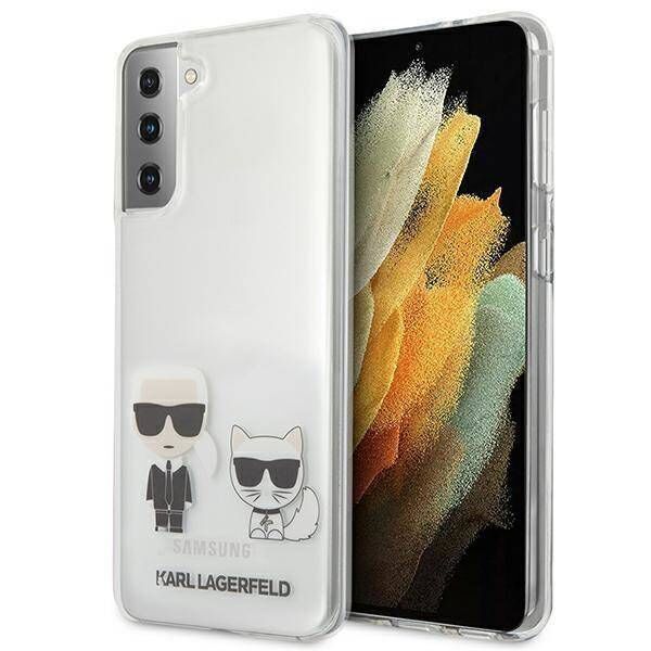 Original Case SAMSUNG GALAXY S21+ Karl Lagerfeld Hardcase Karl & Choupette (KLHCS21MCKTR) transparent 3666339003357