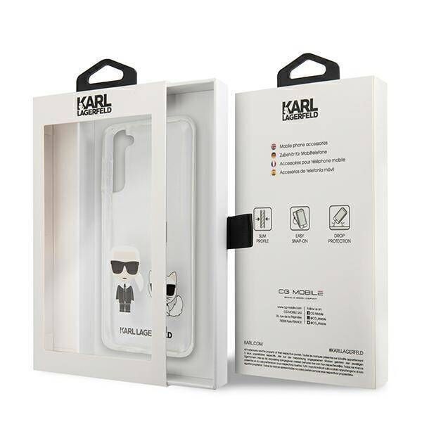 Original Case SAMSUNG GALAXY S21+ Karl Lagerfeld Hardcase Karl & Choupette (KLHCS21MCKTR) transparent 3666339003357