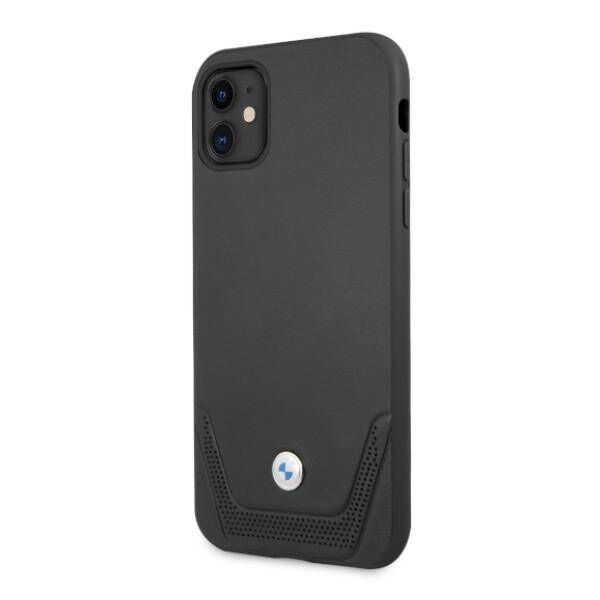 Original Case IPHONE 11 BMW Hardcase Leather Perforate (BMHCN61RSWPK) black 3666339011802