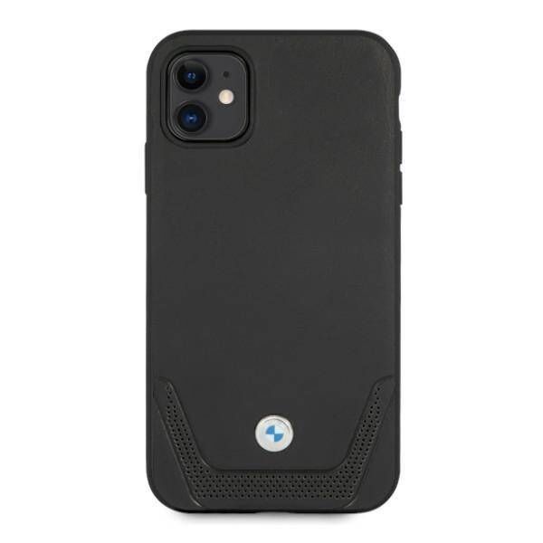 Original Case IPHONE 11 BMW Hardcase Leather Perforate (BMHCN61RSWPK) black 3666339011802