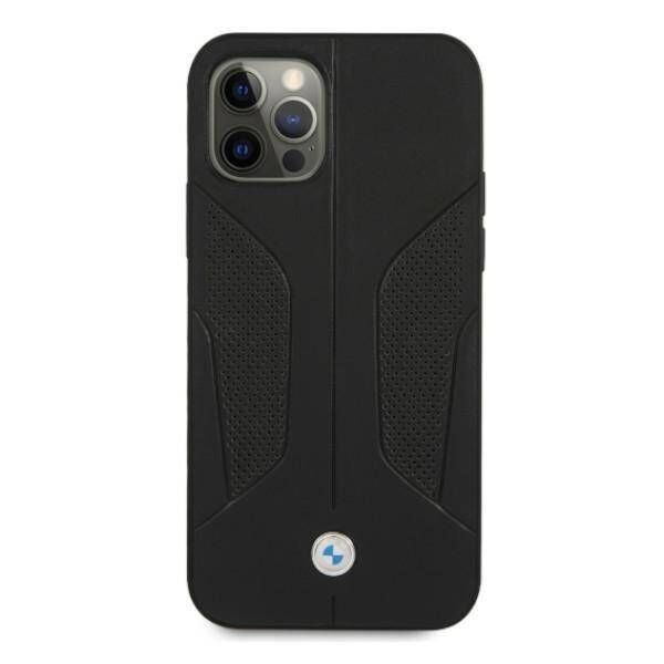 Original Case IPHONE 12 PRO MAX BMW Hardcase Leather Perforate Sides (BMHCP12LRSCSK) black 3666339011000