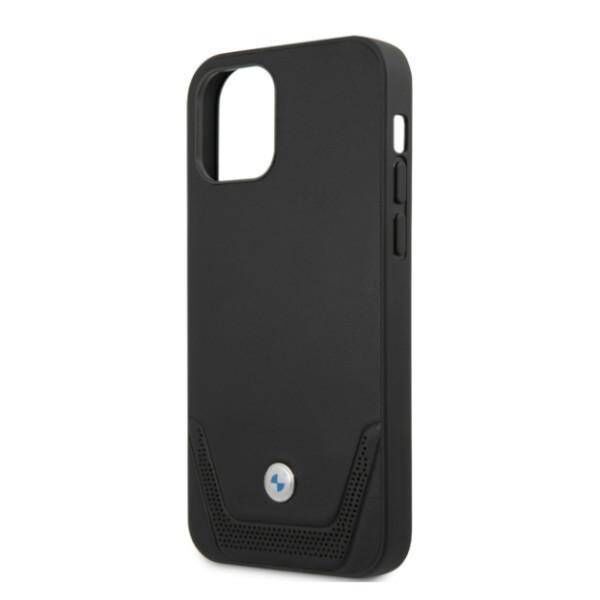 Original Case IPHONE 12 PRO MAX BMW Hardcase Leather Perforate (BMHCP12LRSWPK) black 3666339010829