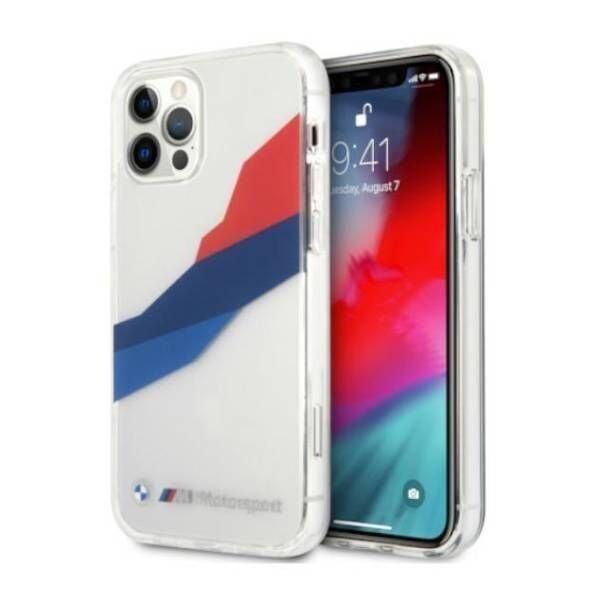 Original Case IPHONE 12 PRO MAX BMW Hardcase Motorsport Tricolor (BMHCP12LSKTGT) transparent 3666339011697