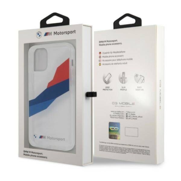 Original Case IPHONE 12 PRO MAX BMW Hardcase Motorsport Tricolor (BMHCP12LSKTGT) transparent 3666339011697