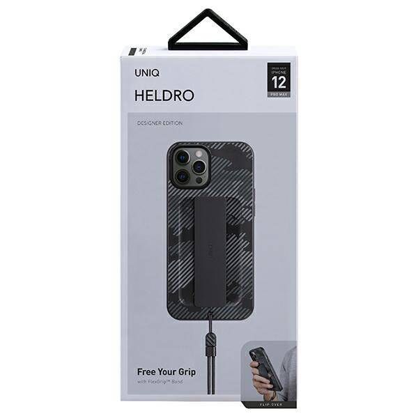 UNIQ case Heldro iPhone 12 Pro Max 6.7" black camo/charcoal camo Antimicrobial 8886463676677