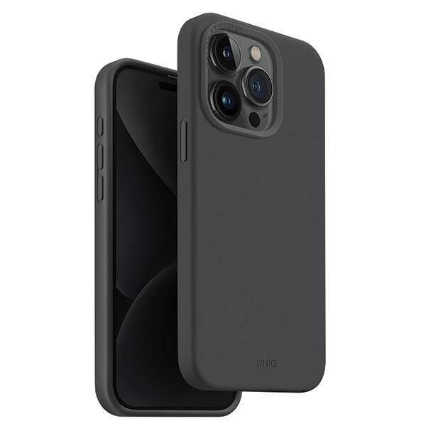 Case APPLE IPHONE 15 PRO UNIQ Lino Hue Magclick Charging gray 8886463685433