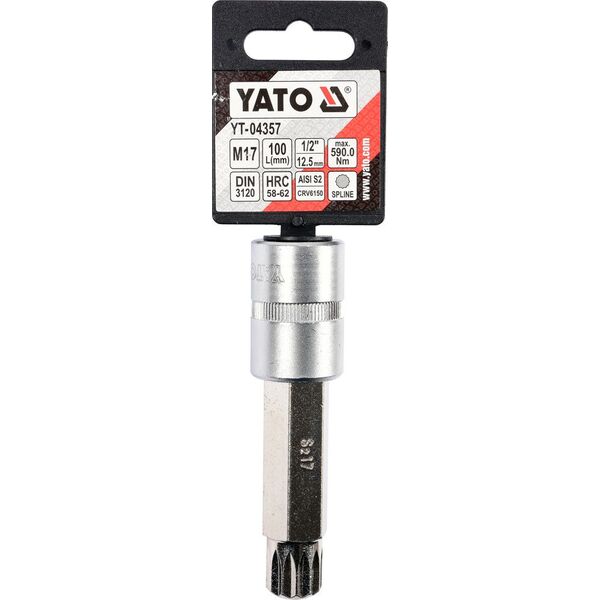 Yato Nasadka trzpieniowa Spline 1/2" M17 x 100mm (YT-04357)