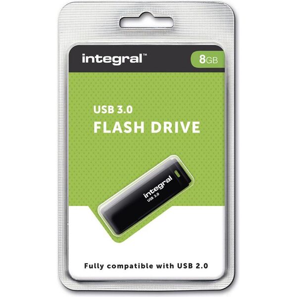 Pendrive Integral Black, 8 GB  (INFD8GBBLK3.0)