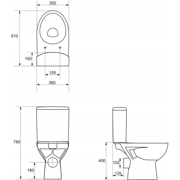 Lampa wisząca Sourcing COMPAC TPARVA 306 PA011 3/6 WHITE
