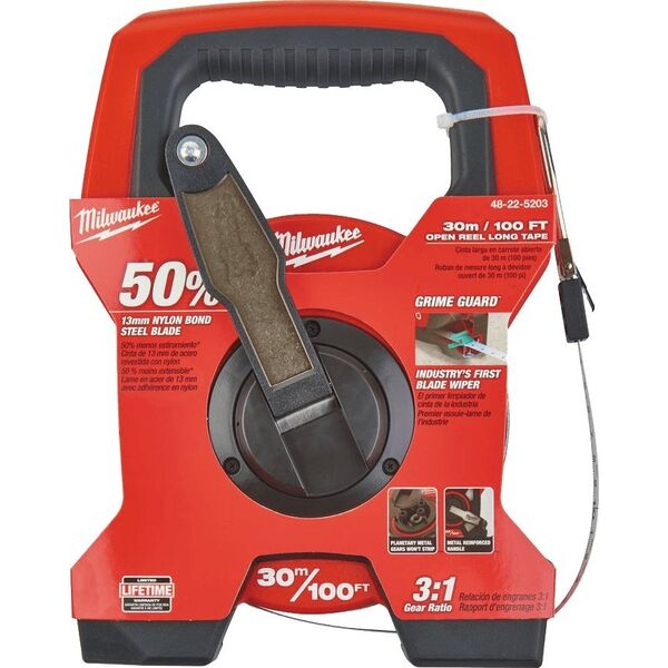 Milwaukee MILWAUKEE STEEL MEASURING TAPE 30m 100FT 13763456 45242486069